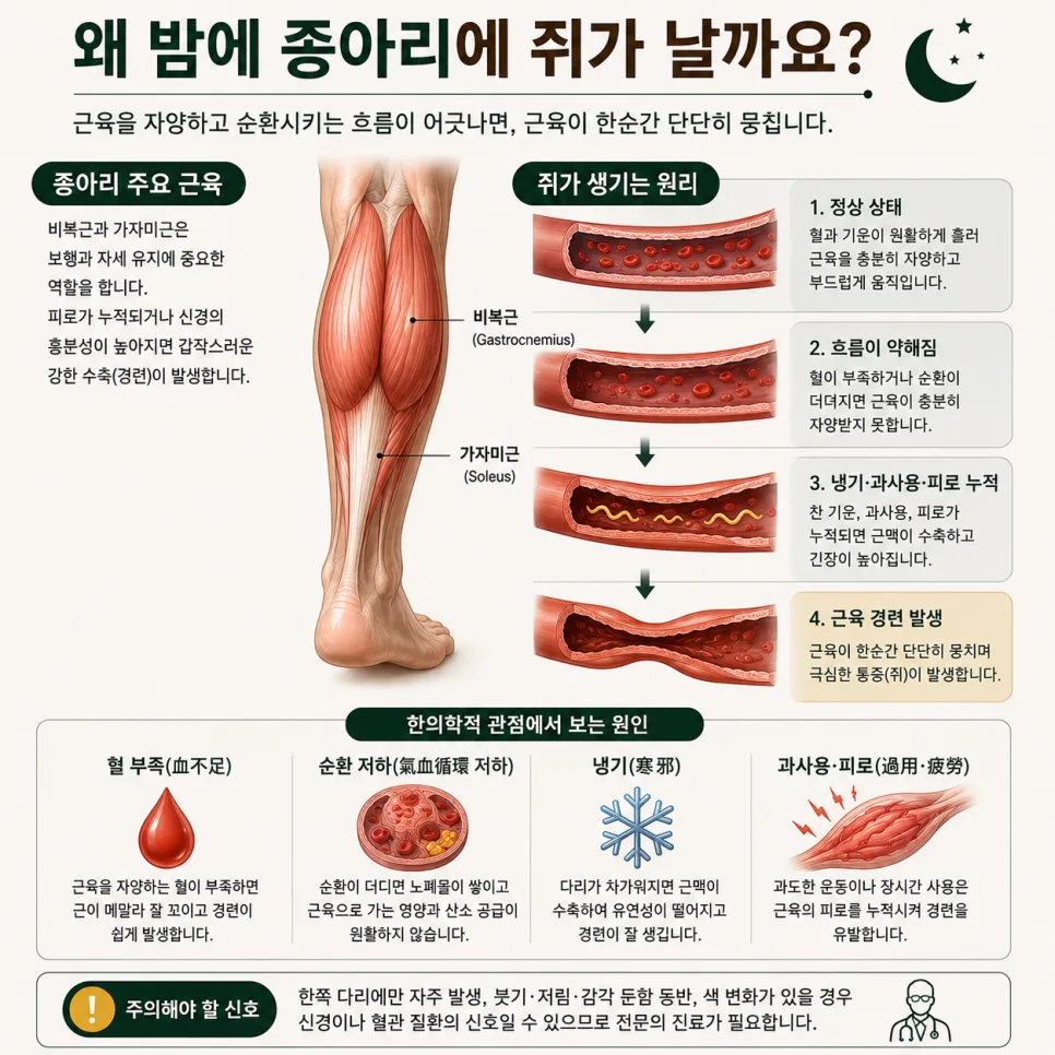 왜 밤에 종아리에 쥐가 날까 — 한의학적 원인
