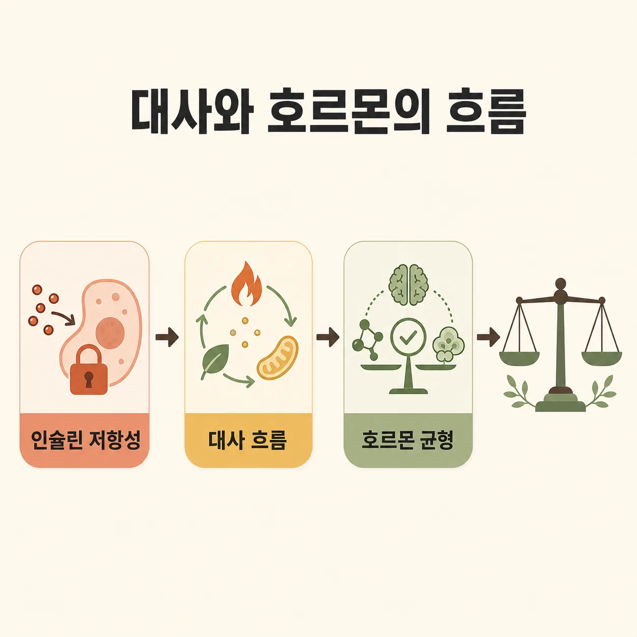 다낭성난소증후군 대사와 호르몬의 흐름