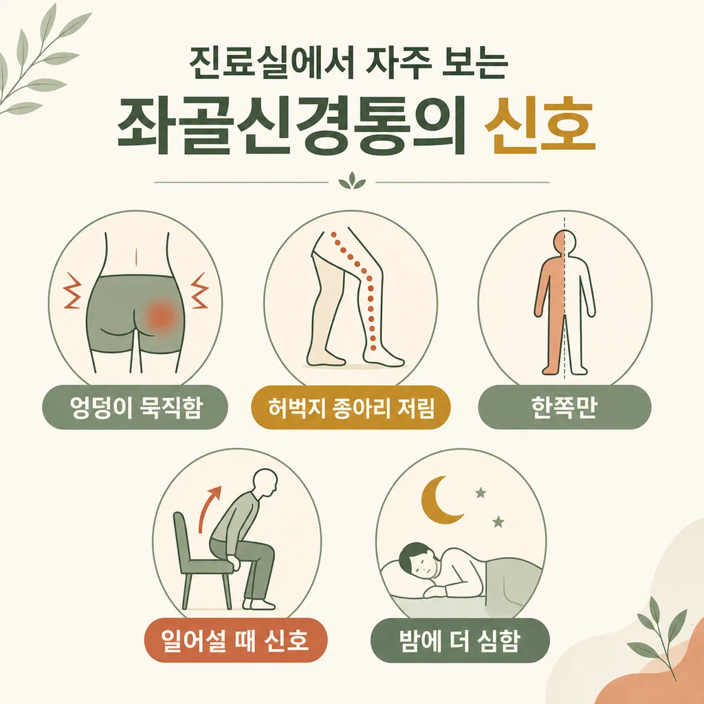 좌골신경통 한쪽 vs 양쪽 — 원인이 다릅니다
